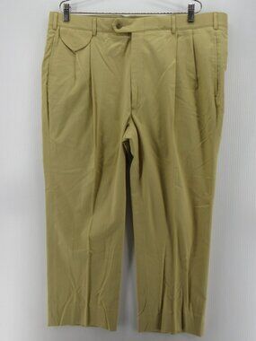 VINTAGE Beretta Pants 38 Khaki Trousers Pleated Field 90s Y2K 38X26